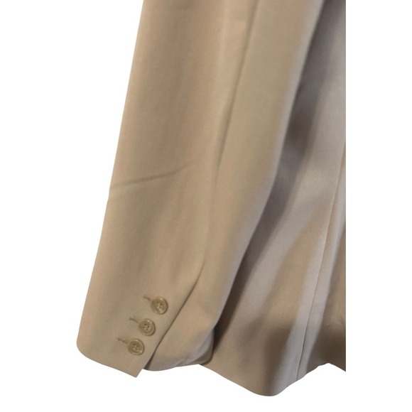 TRAVELSMITH Womens NWT Blazer Tan Beige Size 16 Single Breasted Classic - Picture 6 of 8